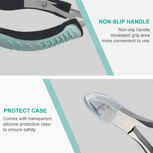 Pince à ongles à cuticules de meilleure qualité Pince à ongles à double ressort Pince à ongles poignée en caoutchouc Pince à cuticules pour la beauté avec logo - Product Image 6