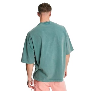 Haute Qualité Surdimensionné Lavé À L'acide T-Shirt Respirant Coton Hip Hop Vintage Pierre Plus La Taille En Gros Personnalisable - Product Image 2