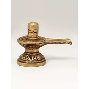 2,7 pulgadas de alta calidad de latón hecho a mano pequeña escultura Shivalinga protección de devoción al mejor precio hecho en La India - Product Image 2