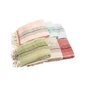 Toalla Peshtemal de algodón turco transpirable ligero tejido plano de secado rápido suave absorbente envoltura para playa baño viaje Spa bolsa - Product Image 4