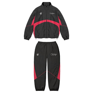 Custom Winter Plus Size Printed Sports Tracksuit for <b>Men</b> <b>Red</b> and Black Two Piece Training <b>Suit</b> Gym and Streetwear - Product Image 2
