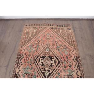 3.4x5.6 ft Accent Turkish Vintage Rug, <b>Brown</b> Ombr <b>Wool</b> Rug - Product Image 4
