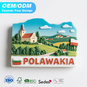 Aimant de réfrigérateur en résine personnalisé avec photo souvenir du Jardin du Palais de Versailles en <span class=keywords><strong>France</strong></span> avec bordure dorée - Product Image 4