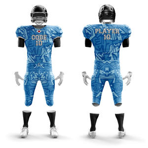 Offre spéciale Ensemble de maillots de football américain pour garçons grande taille Uniformes à manches courtes en polyester respirant avec logo personnalisé à prix d'usine - Product Image 4