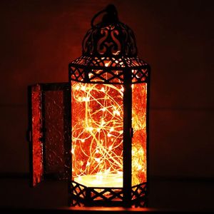 AMBIANCE TEALIGHT HAVE BEAUTIFUL and Party Decor Floor <b>Candle</b> <b>Lantern</b> for Garden Haanging <b>Candle</b> Patio Amber Glass <b>Lantern</b> - Product Image 4