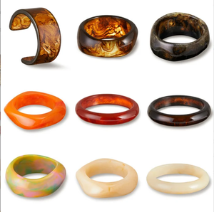 Nouveau bracelet en résine de vente chaude en argent et paillettes rouges 2025 - Product Image 6