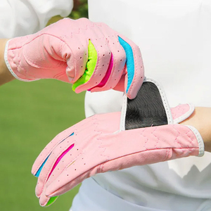 Recién llegado, guantes de Golf de cuero Cabretta blanco, tela transpirable, logotipo personalizado, Material suave, guantes de Golf de piel de oveja duraderos - Product Image 4