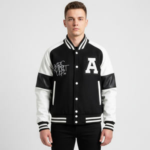 Chaqueta universitaria personalizada de alta calidad para hombre en talla grande para invierno Letterman Team Sports bordado - Product Image 3