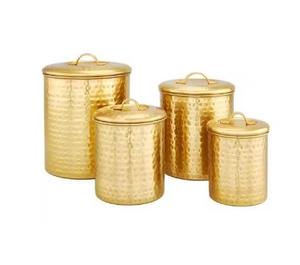 Récipients de sucre et de café en laiton et inoxydable de haute qualité à usage culinaire disponibles en plusieurs finitions utilisées pour conserver la poudre alimentaire - Product Image 6