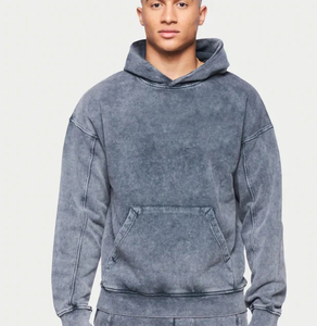 Ensemble de survêtement pour homme de haute qualité, lavage à l'acide, streetwear personnalisé, imprimé, taille plus, sweat-shirt à capuche et pantalon de survêtement - Product Image 5