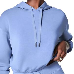 Top Corto con Capucha de Moda 2025, Conjuntos Cortos para Mujer, Ropa Personalizada para Mujer, Top Corto con Capucha de Algodón - Product Image 5