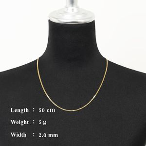 Collar de cadena de doble bordillo de clase alta de calidad fantástica ocasiones especiales 6DCW 50cm5g joyería - Product Image 4