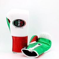 Sarung Tinju MMA Custom No Boxing No Life, Latihan Sparring, Full Finger, Tali Pengikat, Kulit Asli, Cepat Kering, Bernapas