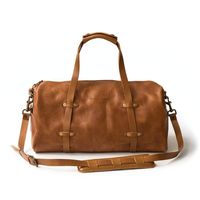 Nouveau sac de voyage pour homme, tendance, élégant, luxueux, en cuir véritable, grande capacité, noir, fait main, sac de week-end décontracté, polyester