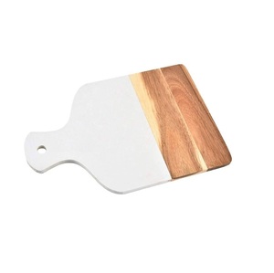 Tabla de cortar de madera y mármol de diseño elegante con tabla de cortar en forma de rectángulo para cortar frutas, verduras y queso - Product Image 1