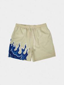 Pantalones cortos de cintura con cordón impreso por sublimación de la mejor calidad para hombres personalizables con patrón sólido de logotipo propio hecho en Pakistán - Product Image 4