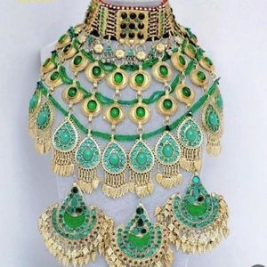Ensemble de bijoux afghans en cuivre et zircon faits à la main de haute qualité pour adultes, magnifique design tribal vintage - Product Image 5