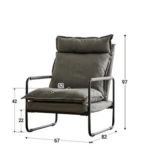 Korean Modern Furniture Adjustable Backrest Removable Fabric <b>Cover</b> <b>Recliner</b> <b>Sofa</b> Living Room Multiple Angle Folding Single <b>Sofa</b> - Product Image 1