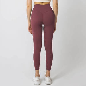 High Quality Custom Logo Wholesale Girls Breathable Yoga <b>Leggings</b> Women <b>Pockets</b> High Waist Sports Pants Solid Soft Workout Wear - Product Image 5