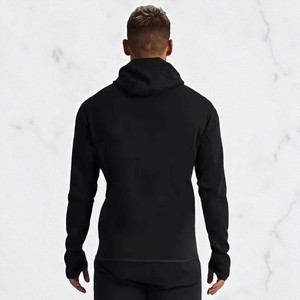 Chándal cortavientos deportivo de dos piezas para hombre con logotipo personalizado, chándal transpirable con bolsillo con cremallera, chándal para hombre - Product Image 2