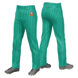 Pantalon de baseball pour homme à rayures fines, imprimé par sublimation, élastique, coupe ample, longueur intégrale, logo d'équipe sportive personnalisé, pantalon de baseball sublimé - Product Image 1