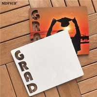 Cadre photo rectangulaire vierge en MDF pour sublimation, certifié REACH EN71, 150x180mm, 5mm, avec support chevalet, pour logo personnalisé, compatible presse à chaud MDFSUB