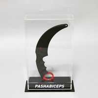 Acrylique Karambit Couteau Présentoir Transparent Lucite Unique Épée Collection Protecteur