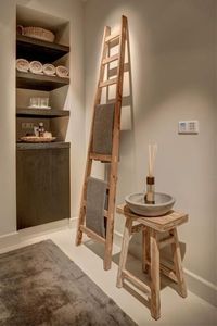 Bamboo Double Towel <b>Ladder</b>/Rack with Heater Mirror Polished Surface Modern Design for Hotel Use-Hot Sale & Best Price in Vietnam - Product Image 2