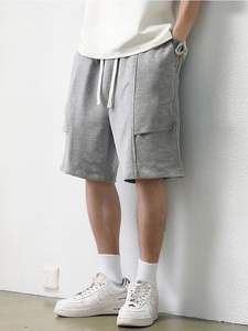 Pantalones cortos casuales para hombre Pantalones cortos rectos para hombre Pantalones cortos sueltos de algodón 100% - Product Image 2