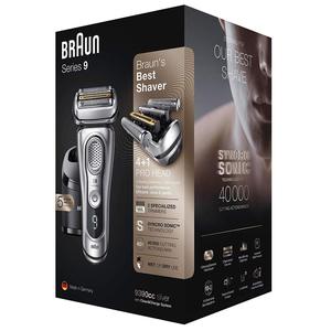 Rasoir électrique argenté pour homme, tondeuse à grille, étanche IPX7, avec cinq lames doubles et triples pour le visage et le corps, remplaçable et lavable - Product Image 4