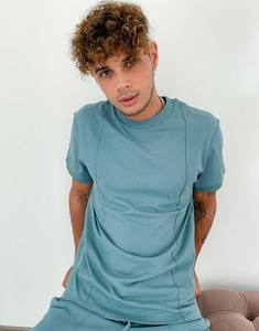 Venta al por mayor Camiseta + Short 2 piezas Algodón Hombres 2025 Conjuntos de verano Casual Streetwear Conjuntos cortos para hombres - Product Image 5