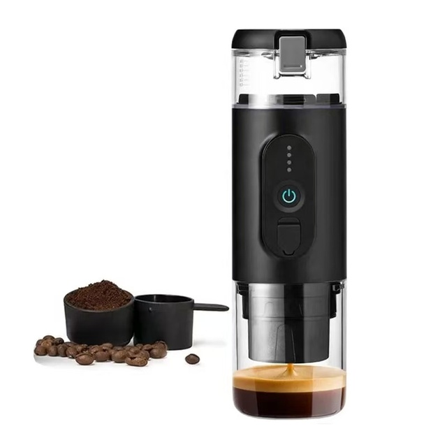 20 Bar USB Portable Espresso Coffee Machine with Nespres Adapter and Ground Coffee for Car Household & Outdoor Use