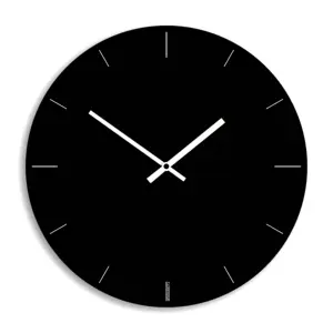 Reloj de pared simple de alta calidad con cara negra