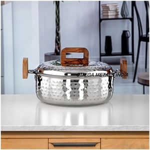 Casserole arabe en métal fabriqué à la main et plat de marmite pour la vaisselle Casserole élégante de gardien de nourriture pour le Moyen-Orient - Product Image 4