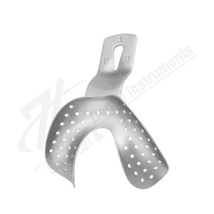 Bandeja de Impresión Mandibular para Mandíbula Inferior Edéntula # Arco Inferior Completo Manual de Acero Inoxidable 2 Piezas Pakistán - Product Image 1