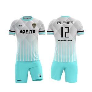 Conjuntos de uniformes de fútbol personalizados para niños, camiseta de entrenamiento de equipo de fútbol de secado rápido con diseño de nombre de chándal de sublimación completa - Product Image 1