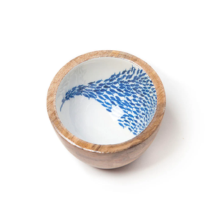 Nouveau bol en bois imprimé décalcomanie et finition peinte Design naturel bol de service décor intérieur Table à manger Design fruits bols - Product Image 2