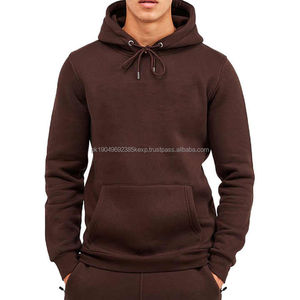 Premium Heavyweight Cotton Fleece 2-piece <b>Hoodie</b> Pullover Jogger Sweatsuit Tracksuit Set Breathable Winter Outerwear For Men - Product Image 3