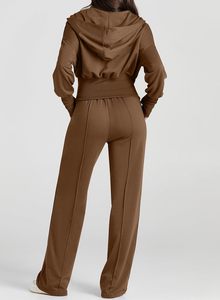 Conjunto Deportivo de 2 Piezas para Hombre, Color Marrón Oscuro, Transpirable, Cortavientos, para Invierno, Ideal para Viajes y Salas de Espera de Aeropuerto, Modelo 2026 - Product Image 5