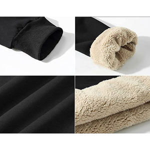 Premium Cotton Crewneck <b>Sweatshirt</b> Unisex Solid <b>Black</b> Pullover Soft Fleece Blank Clothing for Printing - Product Image 5