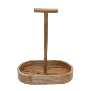 Kitchen Utensil Iron & <b>Wood</b> Rectangle <b>Caddy</b> Matt Ivory Colour Standing Type Storage Holder For Decoration Also In Bulk - Product Image 5