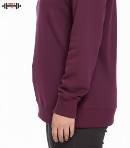 เสื้อสเวตเชิ้ตผ้าโพลีเอสเตอร์/คอตตอนสำหรับฤดูหนาว แบบซิป แขนยาว คอกลม สีพื้น เรียบง่าย ทันสมัย เหมาะสำหรับออกกำลังกาย รับผลิตตามสั่ง ขายส่ง - Product Image 3