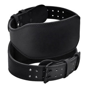 เข็มขัดยกน้ำหนักหนังวัวคุณภาพสูงแบบยูนิเซ็กซ์ พร้อมหัวเข็มขัดเหล็ก ปรับความยาวได้ สำหรับการฝึกซ้อม หนังแท้จากปากีสถาน - Product Image 3