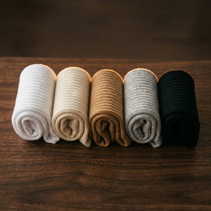 Chaussettes en coton mélangé pour femmes, chaussettes décontractées côtelées tricotées, vente en gros, 55 paires - Product Image 1