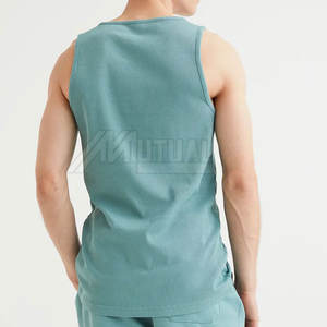 Camiseta sin mangas de entrenamiento informal para hombre más vendida, 100% de algodón, ropa activa de secado rápido, diseño de punto transpirable de alta calidad - Product Image 2