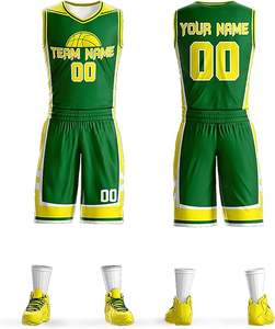 Camiseta de baloncesto reversible de alta calidad al por mayor, ropa de entrenamiento transpirable impresa personalizada, conjunto de uniforme de baloncesto - Product Image 2