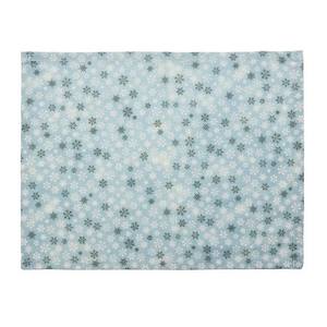 8 Piece 100% Cotton <b>Blue</b> <b>Placemat</b> Set with Snow Pattern Decorative Table Mats 35x45cm Durable Elegant Dining Table Accessories - Product Image 1