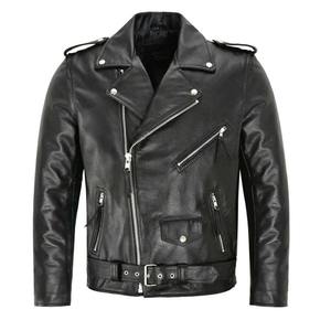 Faux Leather Regular Jacket Stylish Unisex Outerwear Motorbike High Street Style Zipper Closure Winter Front Logo <b>Fur</b> <b>Trim</b> - Product Image 1