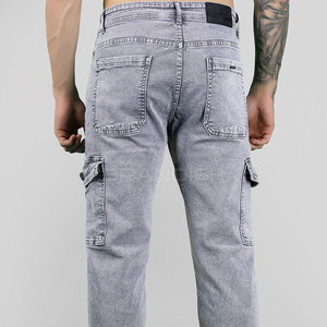 Nouveau produit populaire Pantalon cargo pour homme avec logo personnalisé Pantalon cargo à jambe droite en coton - Product Image 4