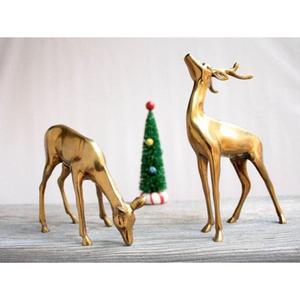 Sculpté Or Renne Modèles De Noël Décor À La Maison En Métal Artisanat Moulé Renne Sculpture Ornements Décoratifs À Bas Prix - Product Image 2